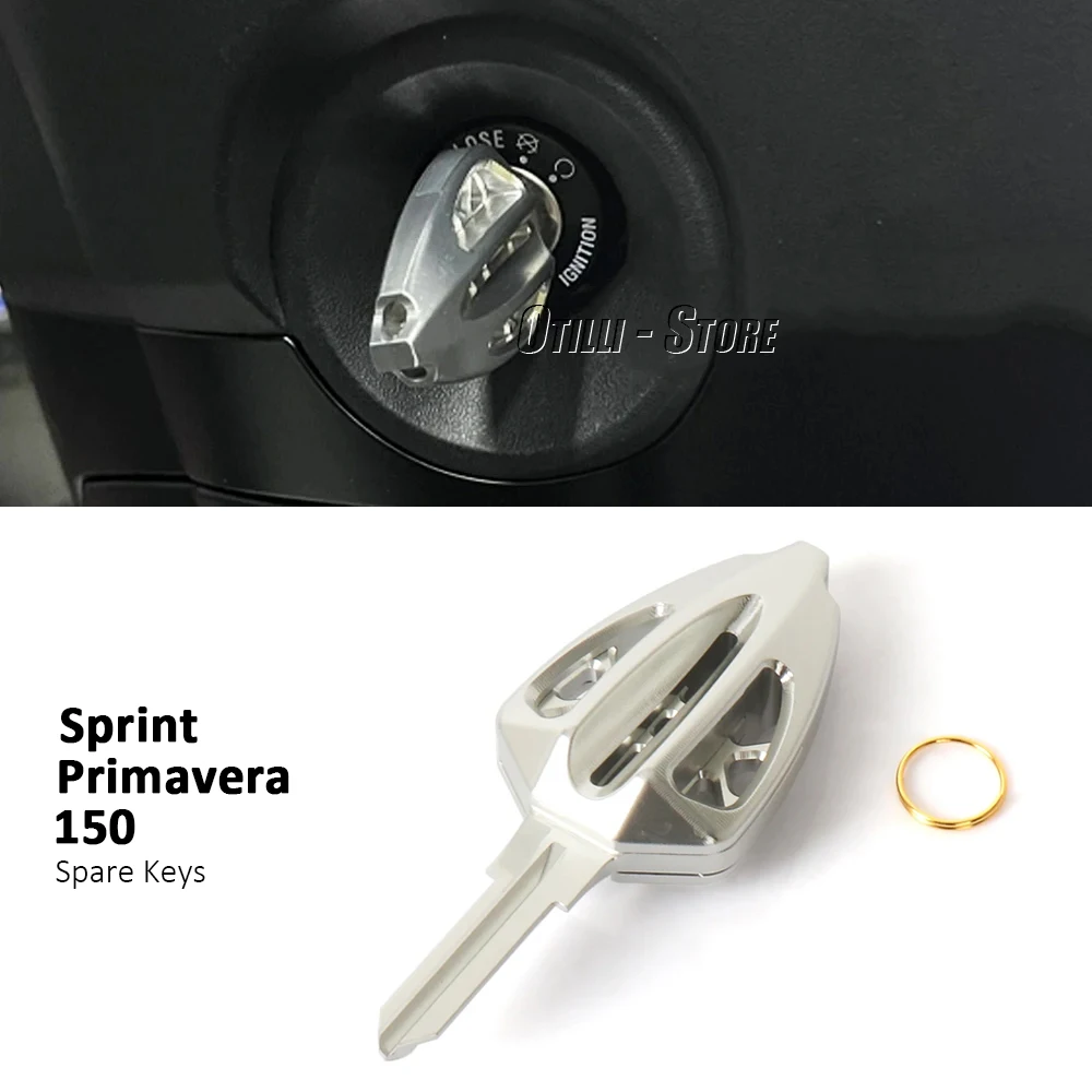 

For Vespa Primavera Sprint 150 PRIMAVERA SPRINT 150 Blank Uncut Spare Keys Blade Key Fob Kit