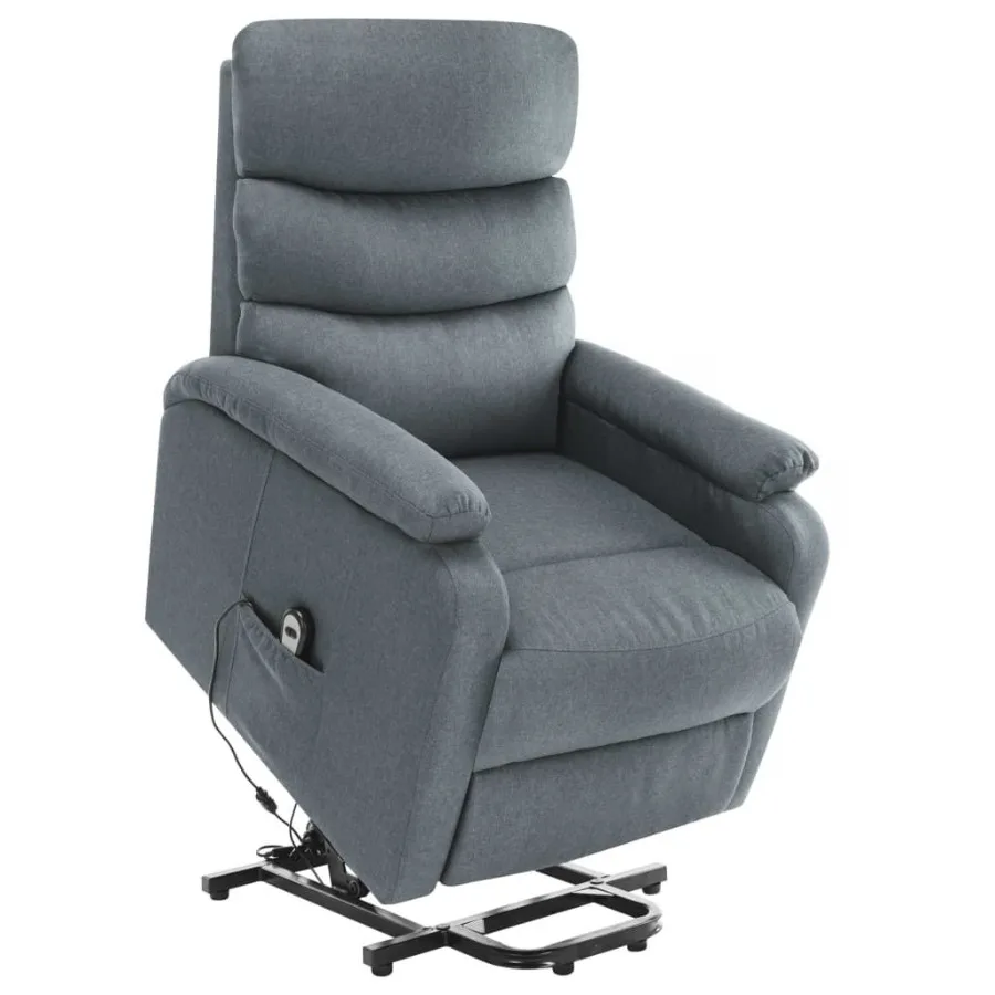 

Power Lift Massage Recliner Light Gray Fabric