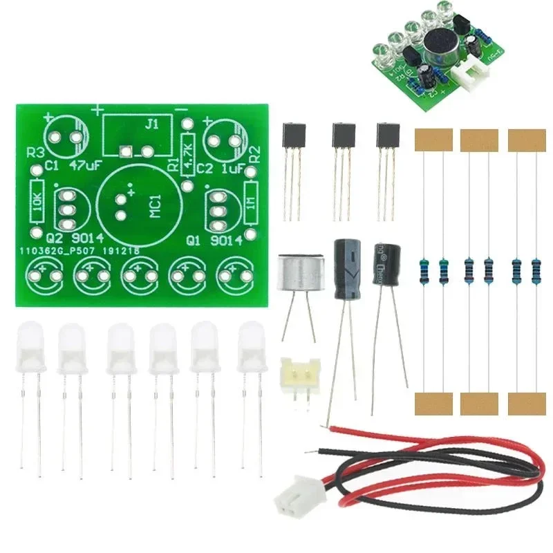 3V-5.5V Voice Activated Control Lamp LED Melody Light Module DIY Electronic Funny Kit Production Suite Learning PCB Laboratory