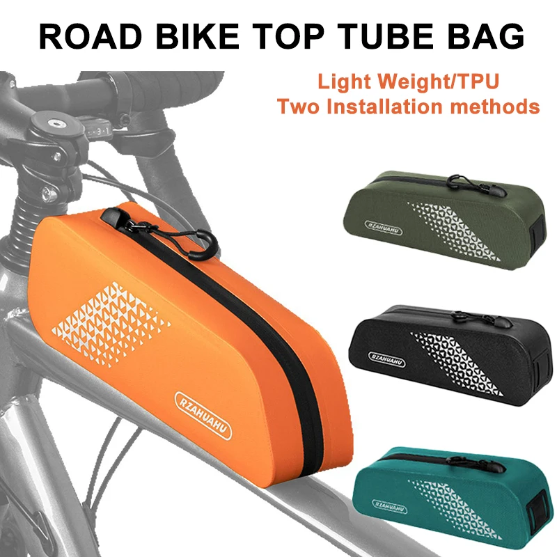 

Сумка для верхней трубки шоссейного велосипеда, легкая сумка из ТПУ, простая установка, многоцветная, емкость 1,5 л, портативная велосипедная верхняя трубка, посылка