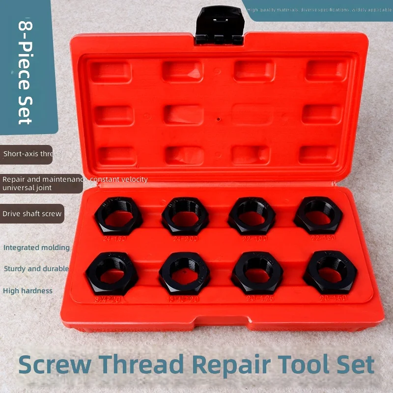 Thread Repair Tool For Damaged Stripped Rusted Screws (Metric/Imperial Hex Taps Dies Tap Wrench)-Steel Assembly Tools