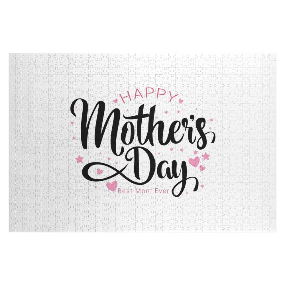 Mother’s day cute decoration, mother’s day, happy mother’s day Jigsaw Puzzle Custom Name Wood Scale Motors Puzzle