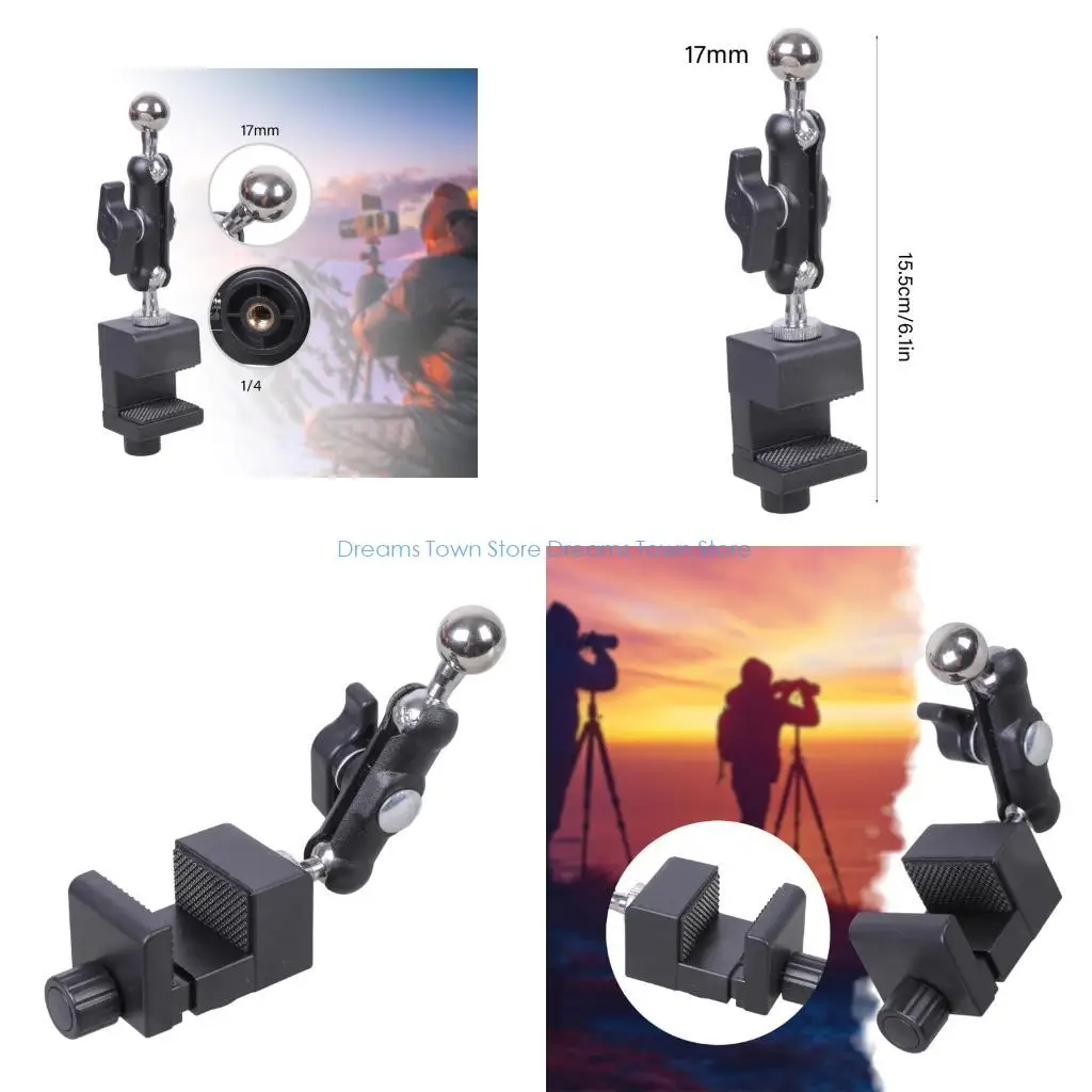 HX6A Регулируемое зажимное крепление для планшета, настольная подставка для телефона в прямом эфире, шаровая головка 17 мм