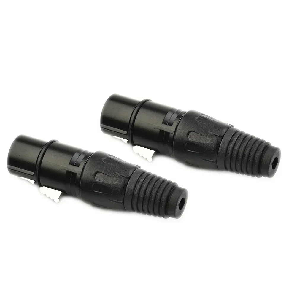 10pairs 3Pin Male/Female MIC Snake Plug Audio Microphone Cable Connector 1.5*6.7cm Black Connector For Make Microphone Cables