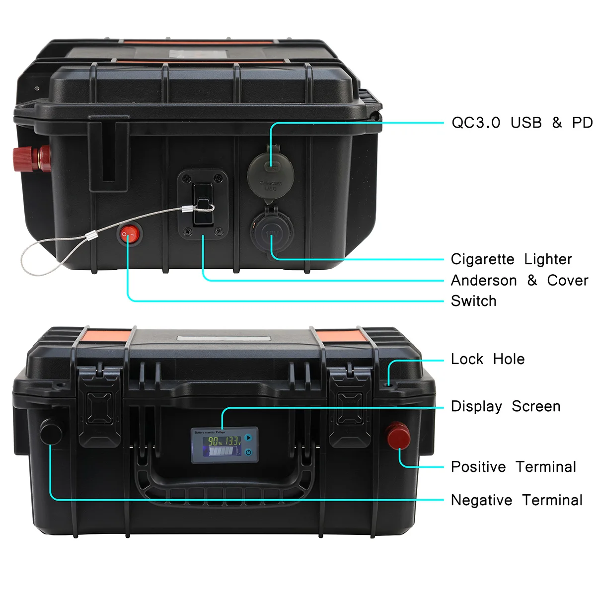 Lifepo4 Battery 12V 100Ah 120Ah 4S1P With BMS Protection Equipped with Bluetooth Portable Battery 12.8V High-Power Power Bank