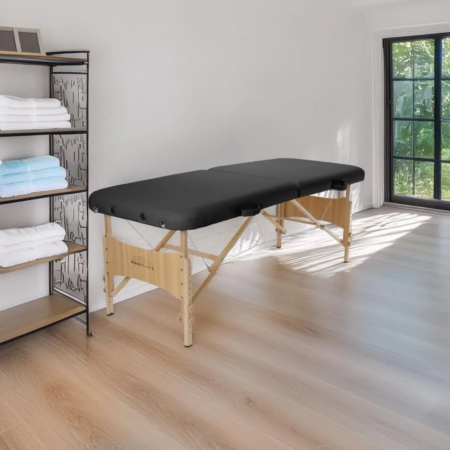 Basic Portable Folding Massage Table Black