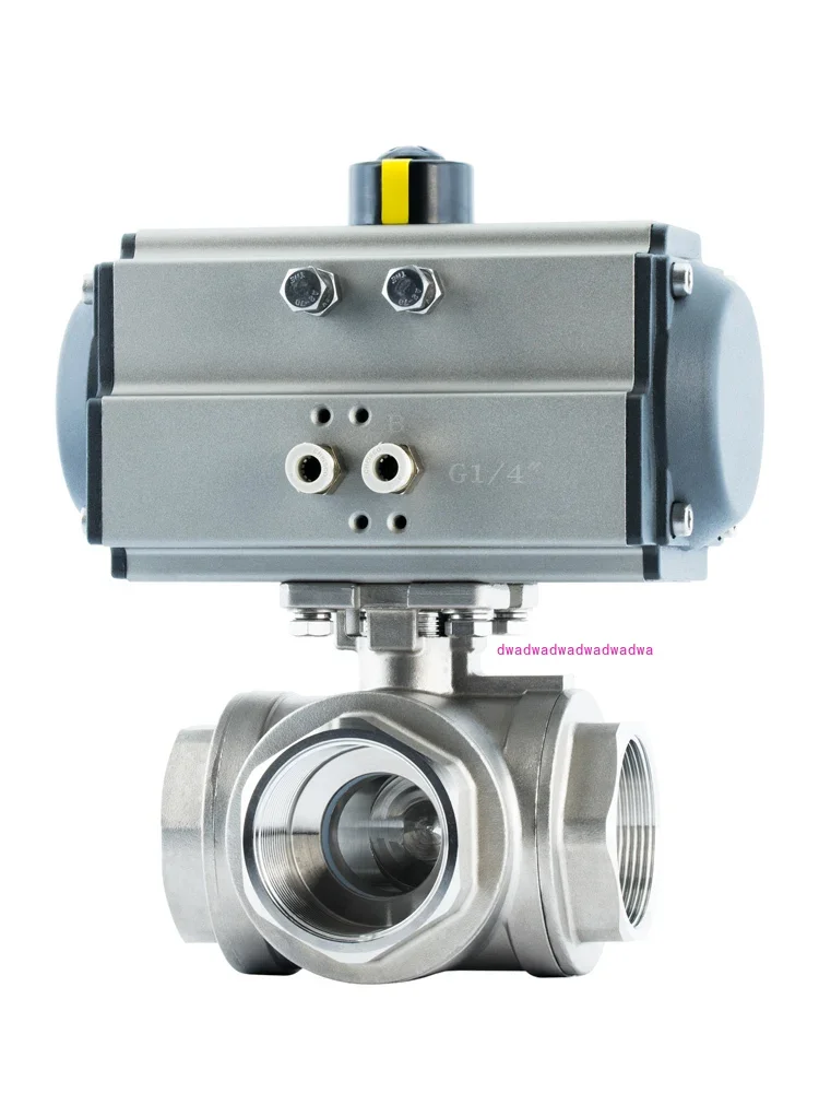 South valve Q6145F 16P AT pneumatic stainless steel 304316 wire port internal thread tee L type T ball valve