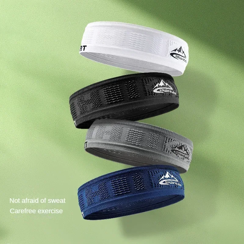 Cool Elastic Sports Visor Elastic Non-slip Headband Outdoor Running Fitness Sweat-absorbent and Breathable Anti-perspirant Belt