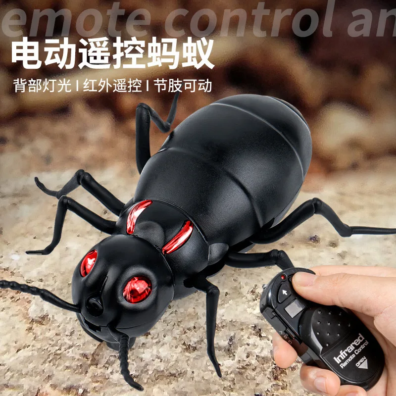 Infrared Remote Control Electric Ant Arthropod Movable, Simulation Sensing Insect Model, Children's Prank Toy,XT239