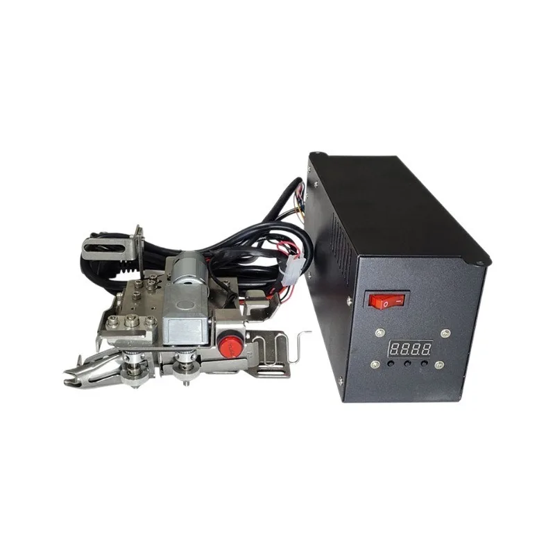 Pure electric automatic belt feeding hot cutting machine, hemming device, sewing machine, overlock sewing machine