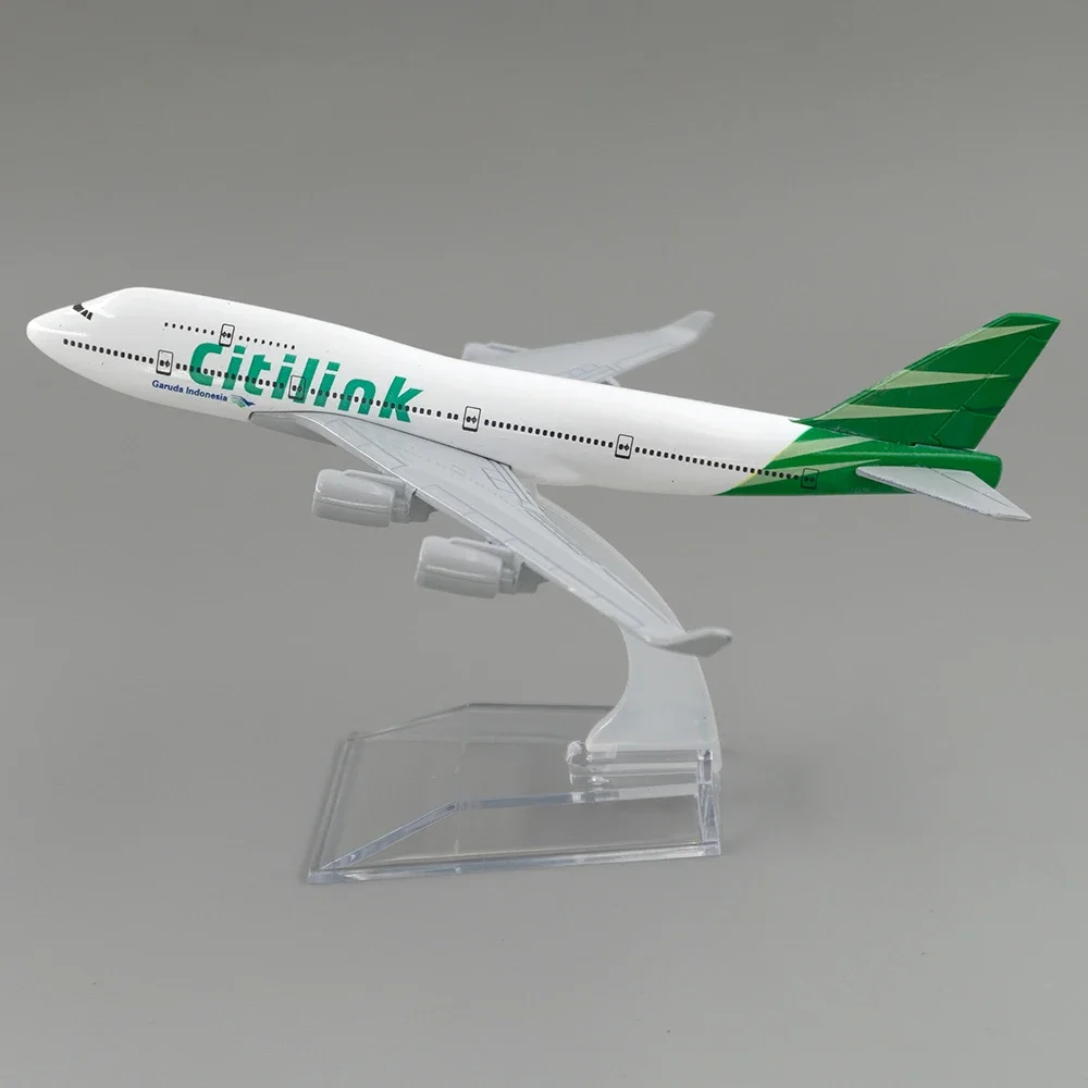 Avión de aleación a escala 1/400 Boeing 747, Indonesia Citilink Air, avión de 16cm, modelo B747, juguetes, decoración, regalo para niños para colección