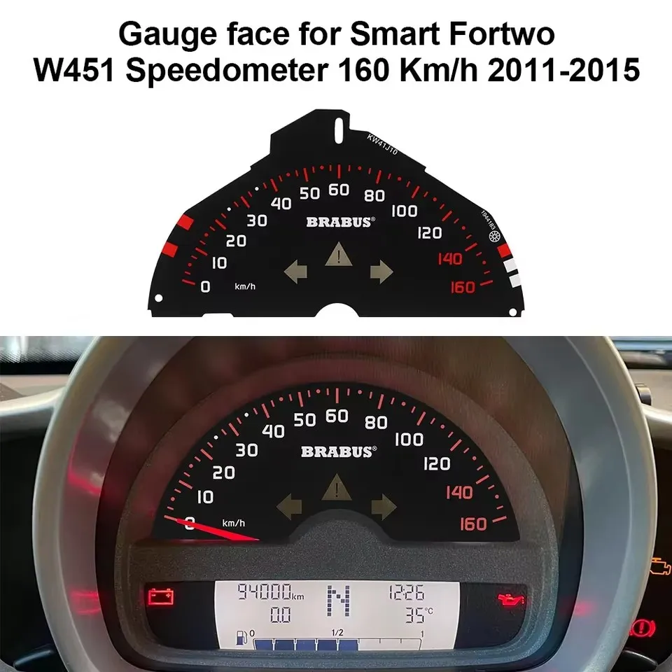 

Gauge Face for Smart Fortwo W451 Speedometer Tachometer and Clock 160 Km/h