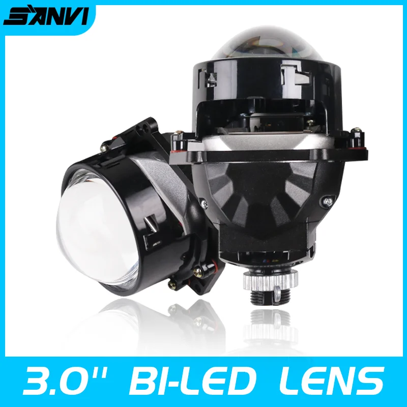 SANVI S9 Bi Led Lenses For Headlights Hella 3R G5 H7 H4 9005 9006 LED Light for Volkswagen Polo Accessories for Vehicles