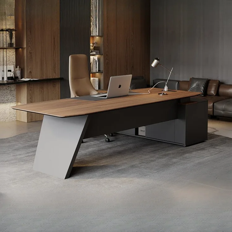 Boss, class table, high-end luxury president's office table and chairs, light luxury furniture