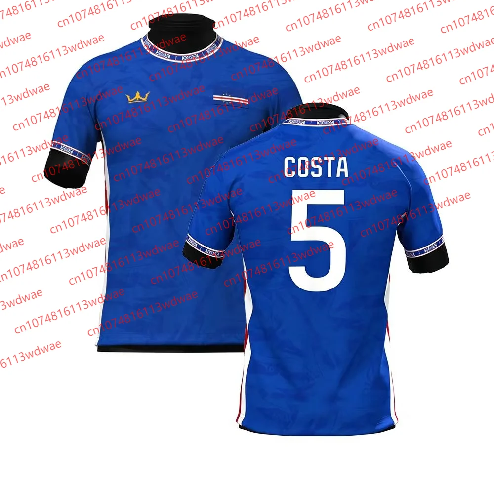 Cape Verde Style clothing Football Jersey Quick-Drying Costa 5Jersey Outdoor football Jersey training Special Edition Kid Tee