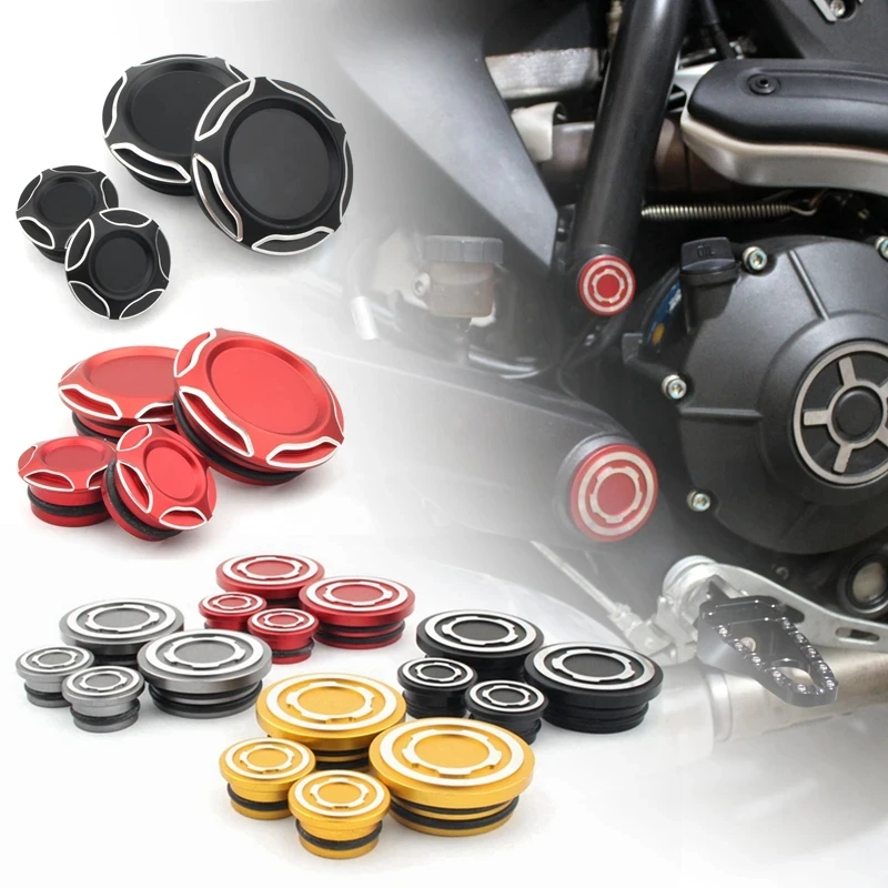 

For Ducati Scrambler 400 800 1100 2015-2024 Motorcycle Fairing Screws CNC Aluminum Frame Hole Cap Cover 4pcs/set