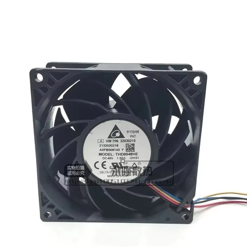 original-thd0948he-90-90-38mm-9cm-48v-150a-4-wire-violent-high-speed-server-cooling-fan