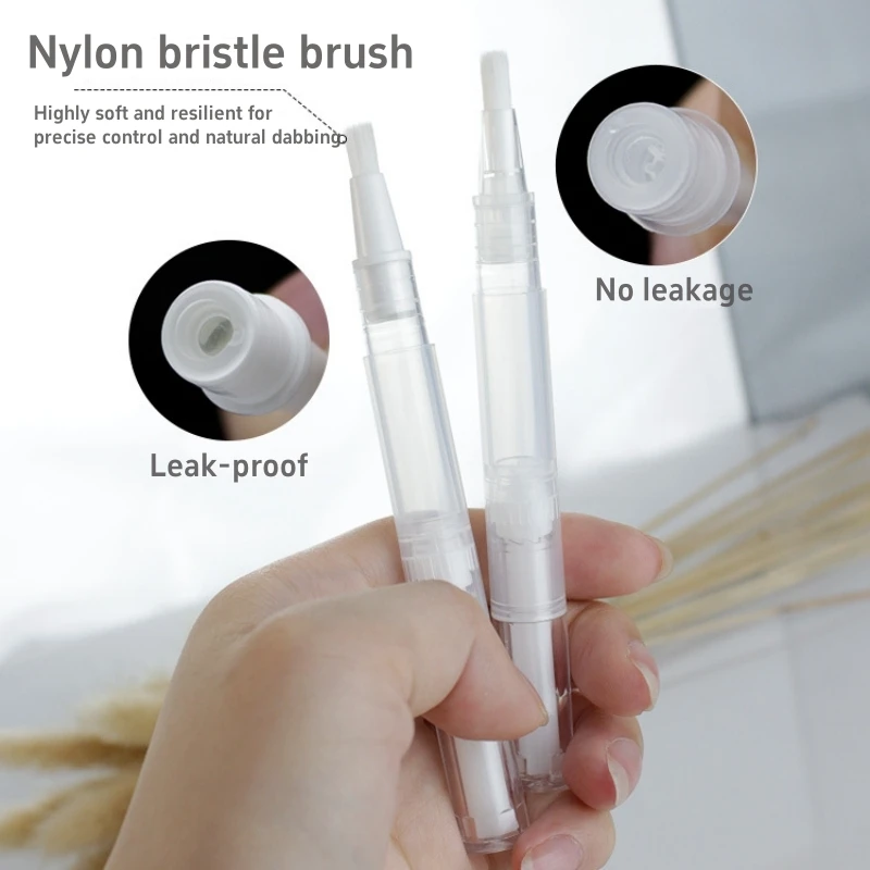 5/10Pcs 3ml 5ml Nail Care เครื่องสําอางค์ Foundation Applicator เติมพลาสติกโรตารีปากกาหัวแปรงคอนเทนเนอร์ที่ว่างเปล่า