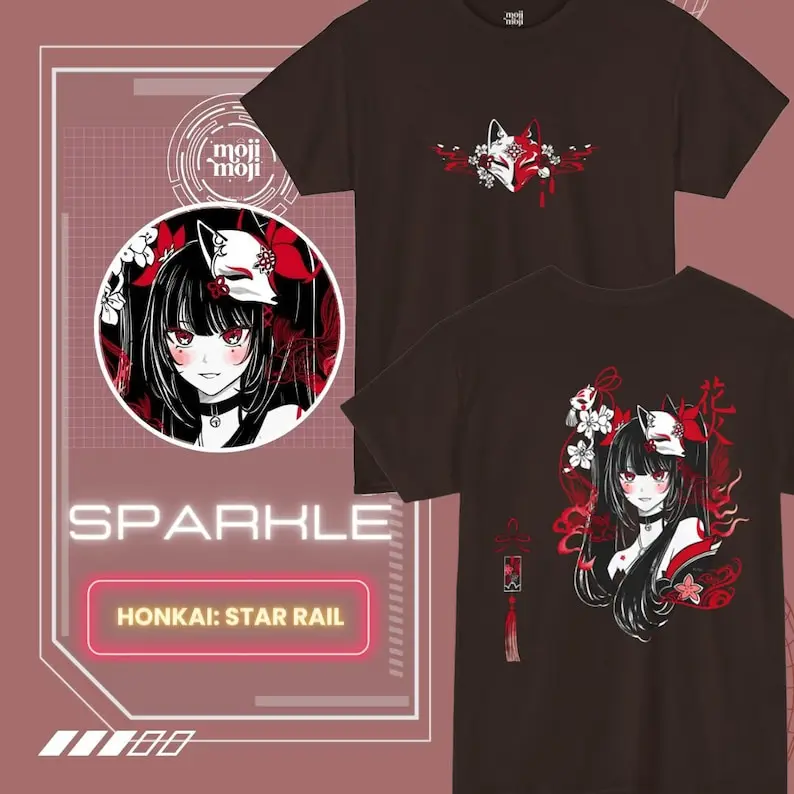 Sparkle Honkai Star Rail Shirt, FRONT & BACK PRINT, Honkai: Star Rail T-shirt, Sparkle Merch,  Gamer Shirt, Gifts Gamers