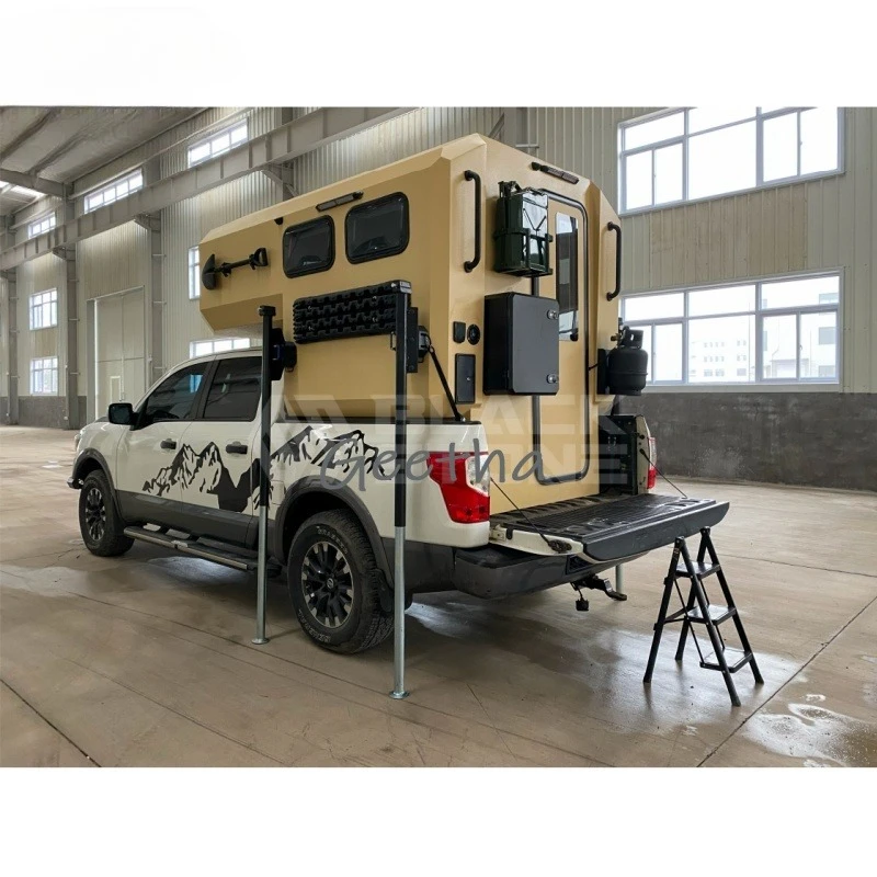 forLightweight Mini Pop-up Aluminum Pickup Camper 4X4 Pickup Truck Canopy Customizable for Ford Ranger Wildtrak Camper