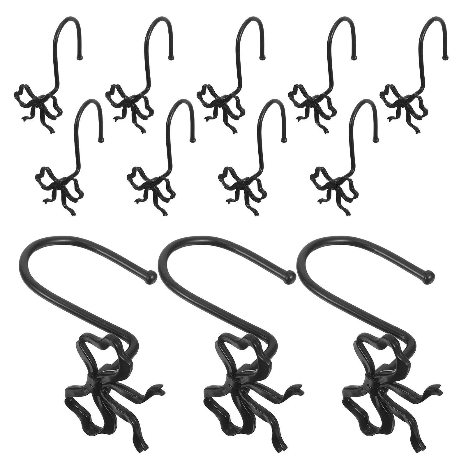 

12pcs Butterfly Bow Shower Curtain Hooks Zinc Alloy Decorative Curtain Rings For Bathroom Home Wedding Decor Gold Bow Knot