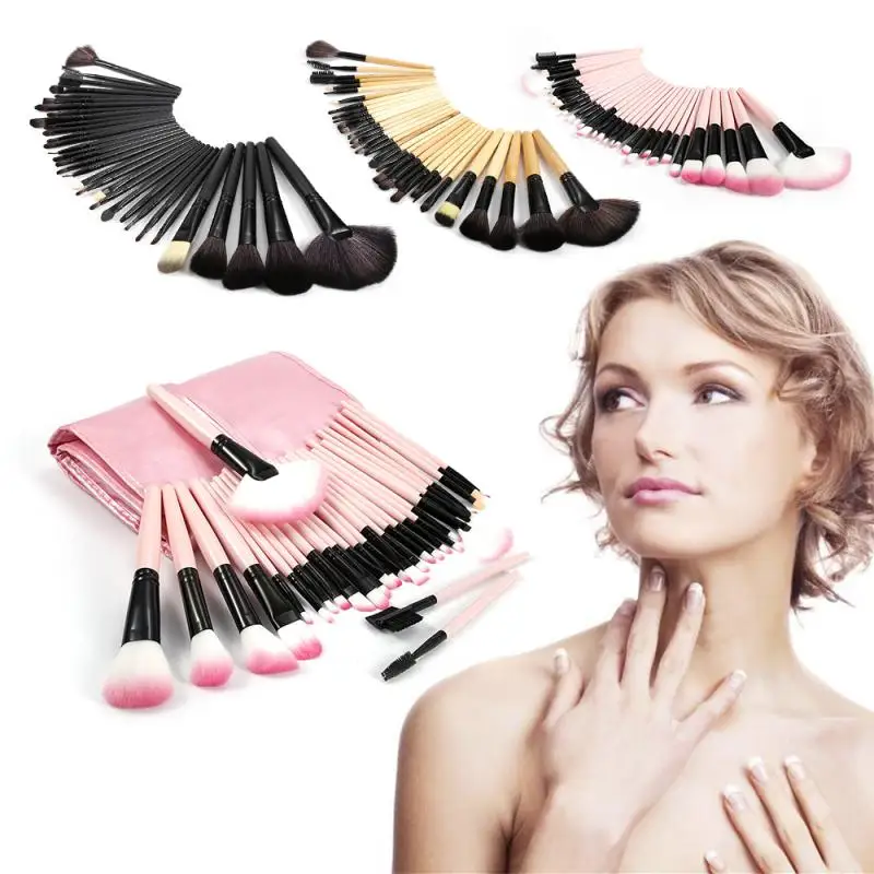 

Make Up Brushes Pincel Contour Foundation Powder Eyeshadow Lip Blush Brushes With Bag Cosmetics Make Up Tool