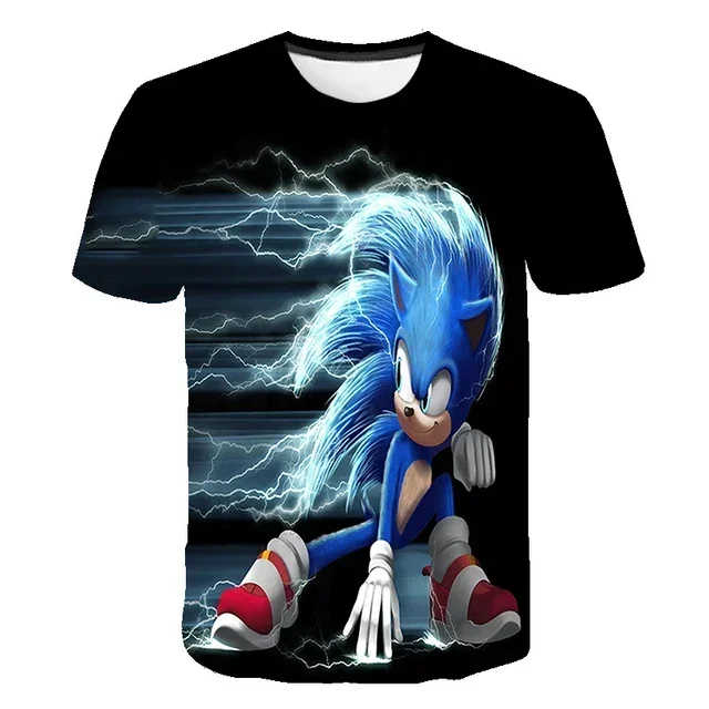 2024 primavera estate New Sonics t-shirt stampata in 3D Set abbigliamento per bambini divertimento alla moda abbigliamento Pokemoned di alta qualità