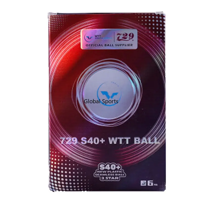 729 الصداقة 3 نجوم كرات بيضاء 40+ لمنافسة WTT مواد جديدة كرات بينغ بونغ بلاستيكية غير ملحومة كرات خاصة أصلية