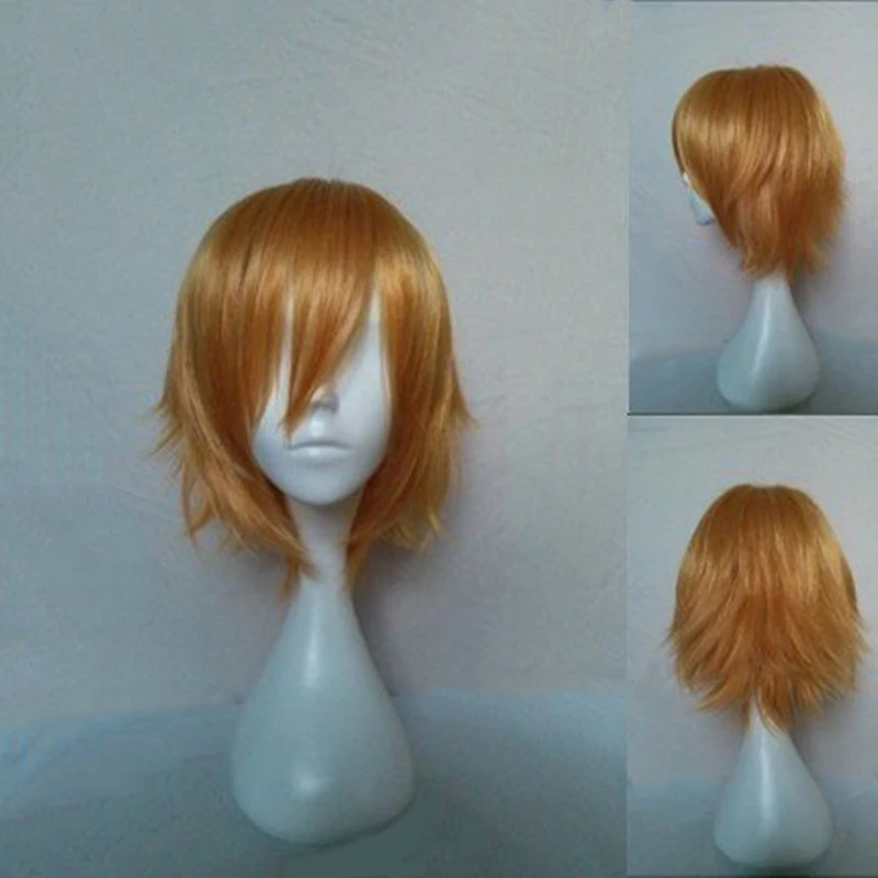 HAIRJOY Wig Cosplay, rambut palsu sintetis pendek keriting ungu hitam