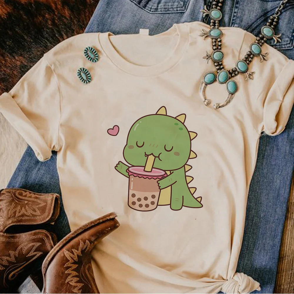 Bubble Tea top women graphic Y2K designer Tee girl comic graphic y2k clothing