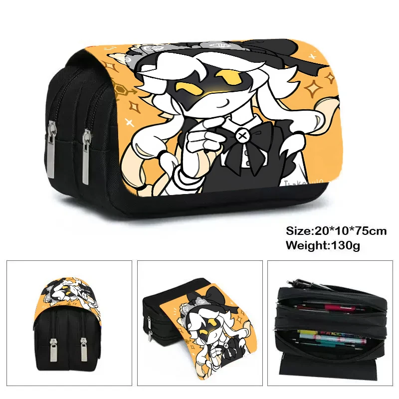 Cartoon Murder Drone Print Pencilcase Flip Cover Pencilbag for Men Women Big Capacity Stationary Storage Pouch School Supplies