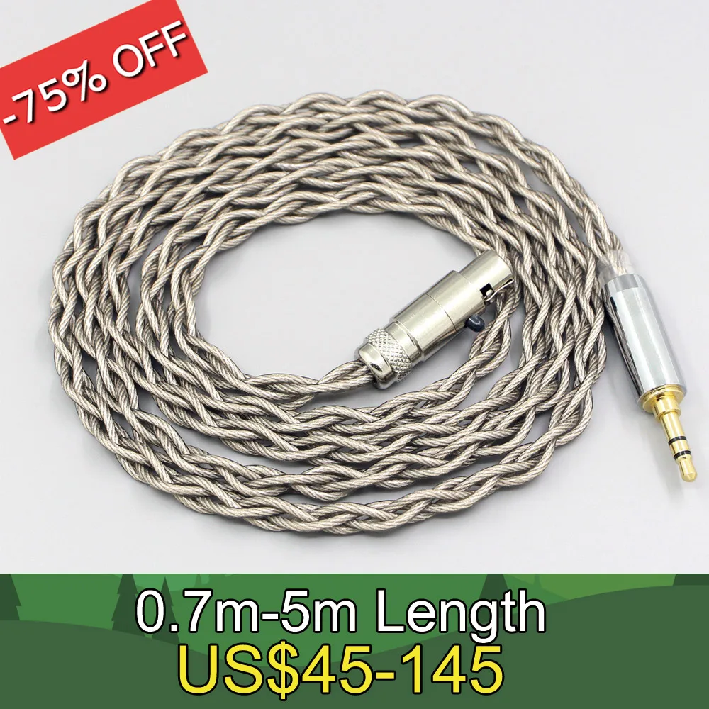 

99% Pure Silver + Graphene Silver Plated Shield Earphone Cable For AKG Pro Audio K371 K361 K240MK II Q701 K702 K181 M220