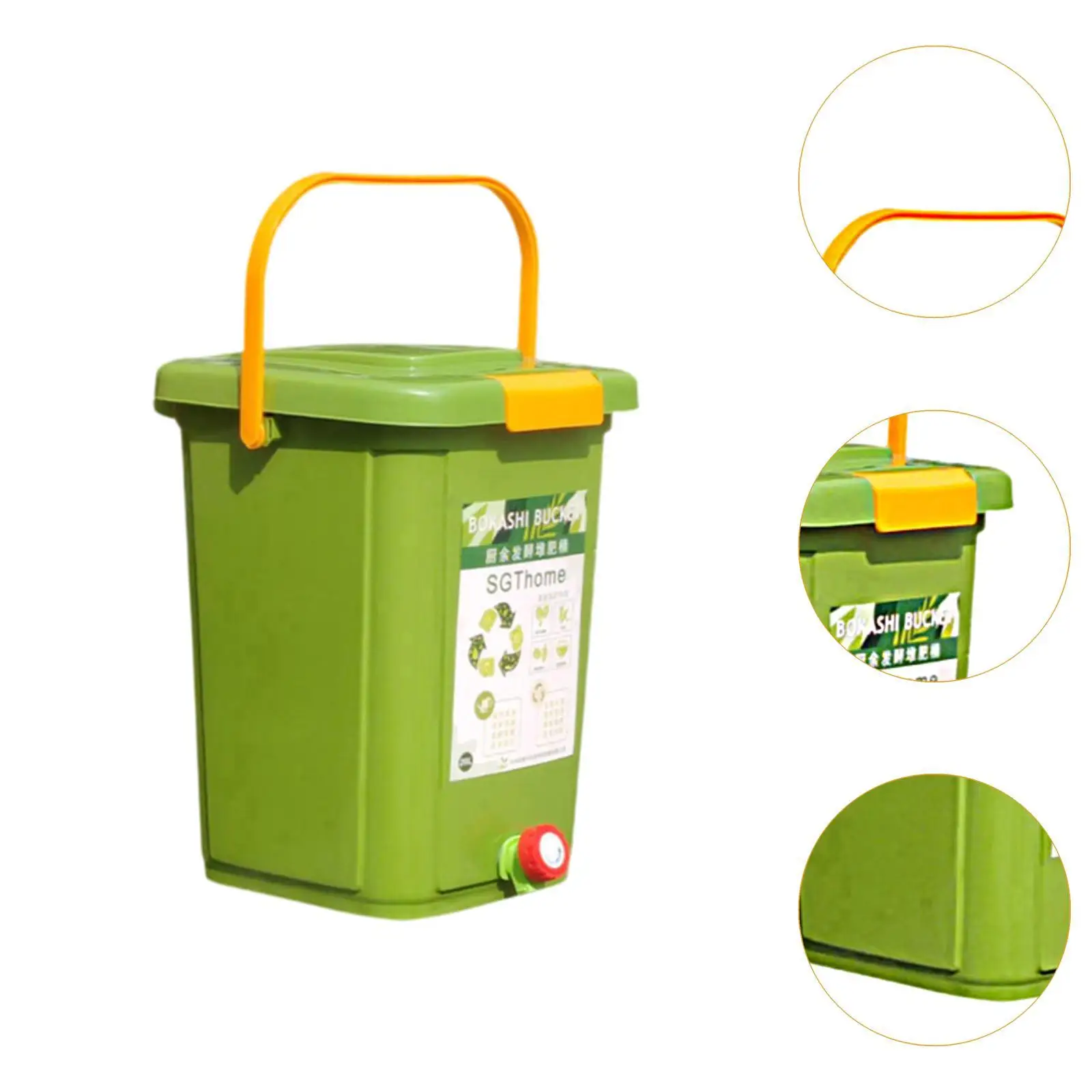 Picture 6: Countertop Compost Bin Sealed Portable Fermentation Barrel 20L Composting Bucket for Food Waste Farm Household Outdoor Kitchen