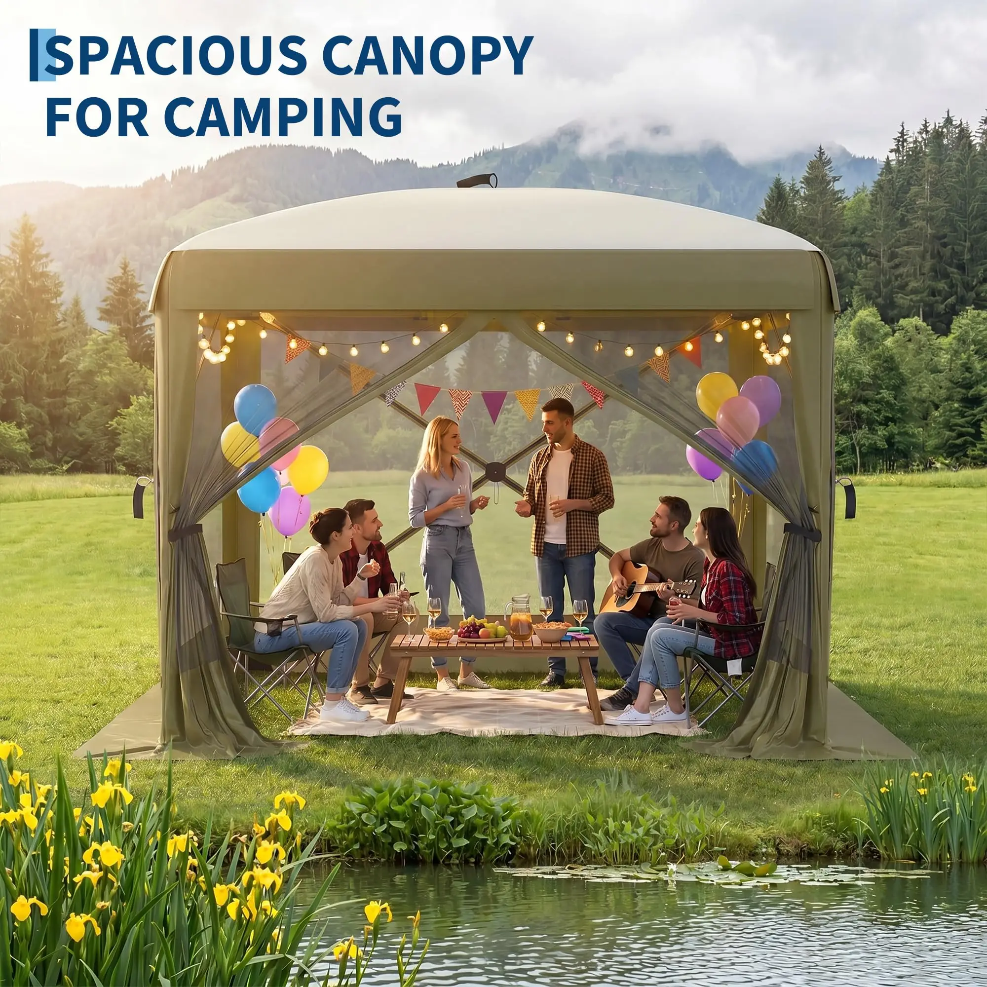 خيمة شبكية سداسية الأضلاع قابل - مراجعة Outdoor Adventure Tent وسعره