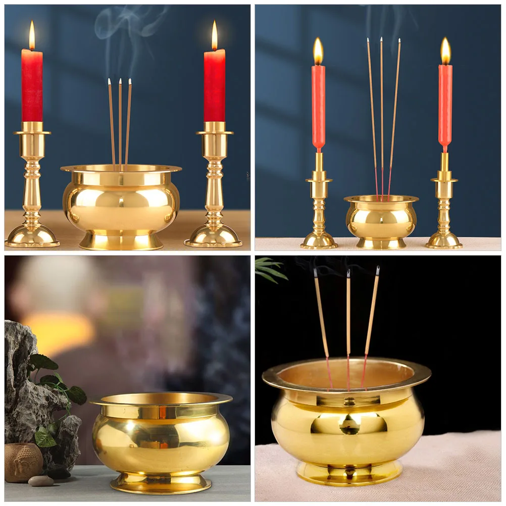

All Copper Incense Burner Home Decor Decorations Decorative Censer Holder Office