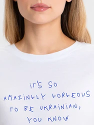 It's So Amazingly Gorgeous To Be Ukrainian Summer Women's T-Shirt Patriotism Cotton Boutique Drop Sleeve Cool Tee Simple Shirt