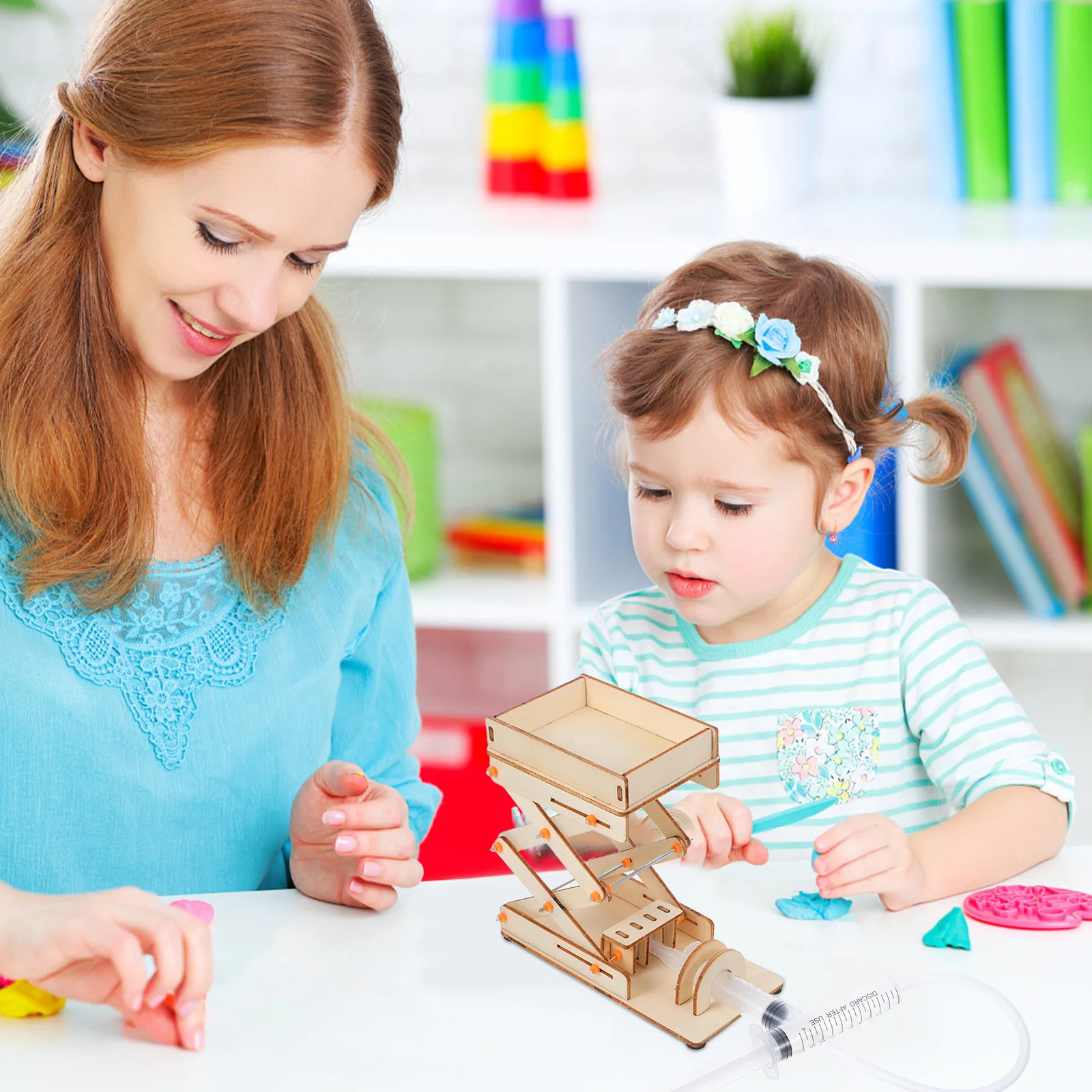 Labor Jack Scissor Stand Toy Educational Kit Manuelle Hebemaschine für wissenschaftliche Experimente für Kinder