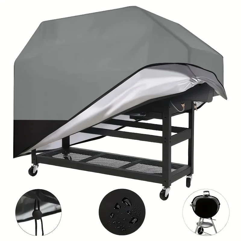 Cubierta de barbacoa para parrilla de barbacoa, cubierta de barbacoa gruesa impermeable a prueba de polvo, cubierta de barbacoa a prueba de lluvia para exteriores