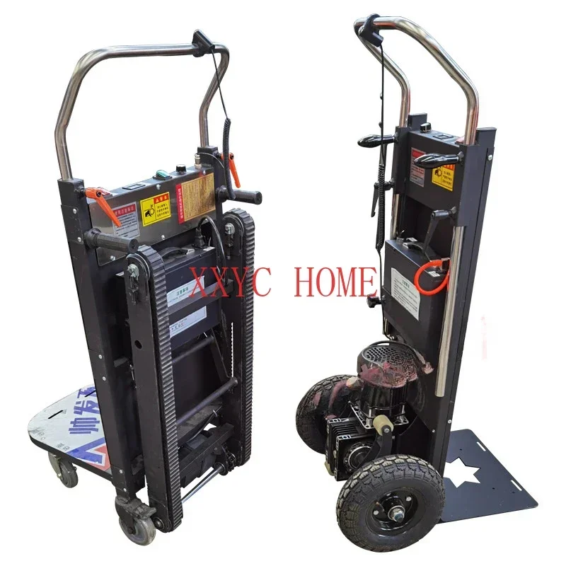 300KG Electric Stair Climbing Car Heavy up And Down Stairs Cart Truck Moving Pulling Goods Handling Trucks Easy To Climb Stairs