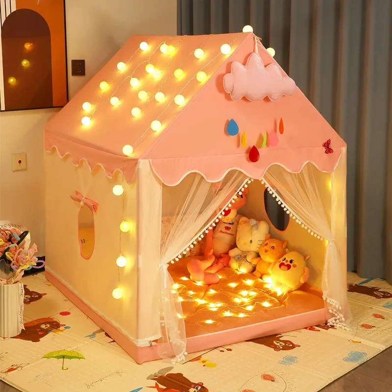 CE Certified Indoor Kids Playhouse Tent Princess Girls Birthday Gift Indoor Children's Tent Game House Indoor Children's Room