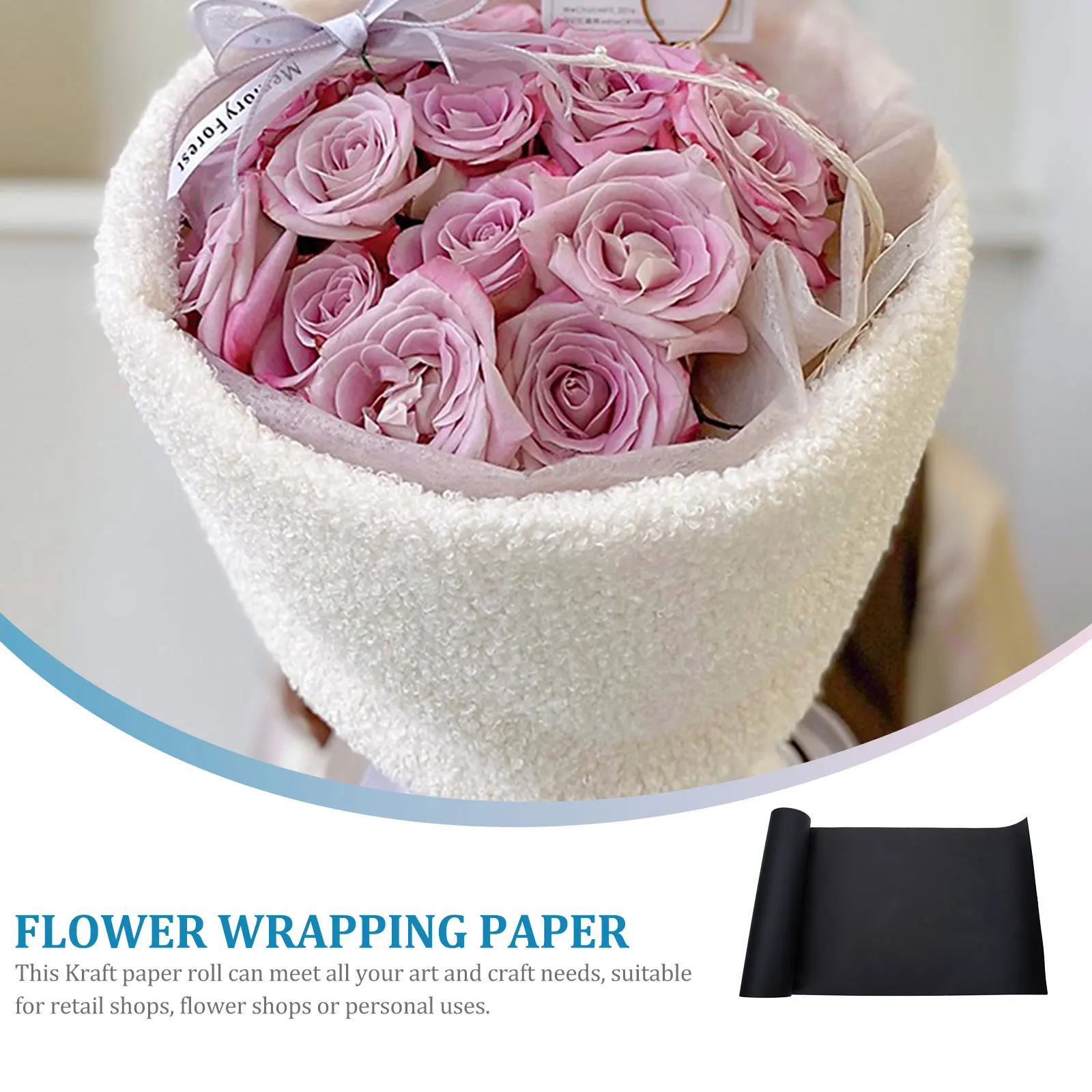 1 Roll Kraft Paper Roll 30Cmx2M Brown Gift Wrapping Paper Floral Bouquet Wrap Craft Painting Table Runner For Wedding Christmas