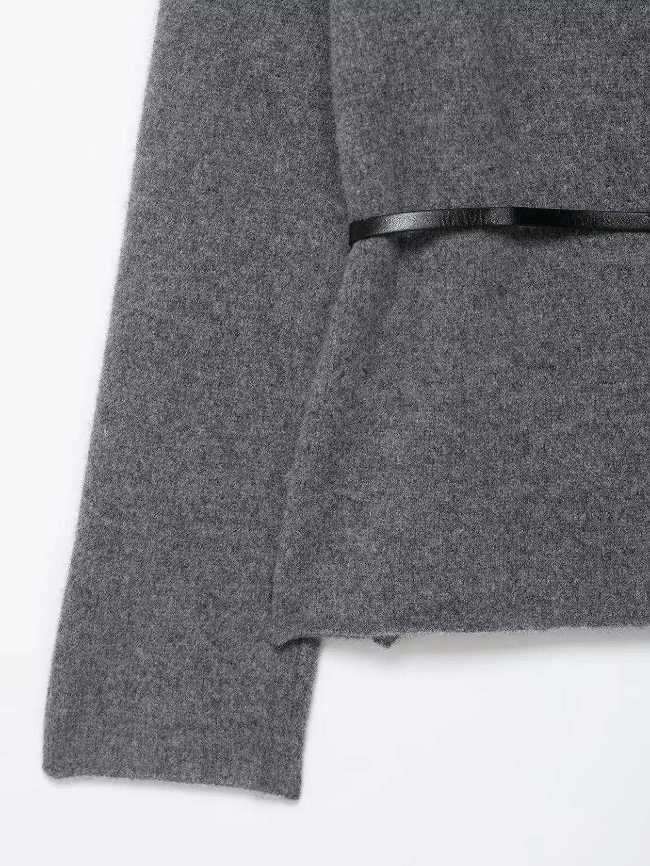 Nowy damski kardigan w jednolitym kolorze z paskiem, dzianinowa kurtka swetrowa, stylowa damska kurtka z długim rękawem.