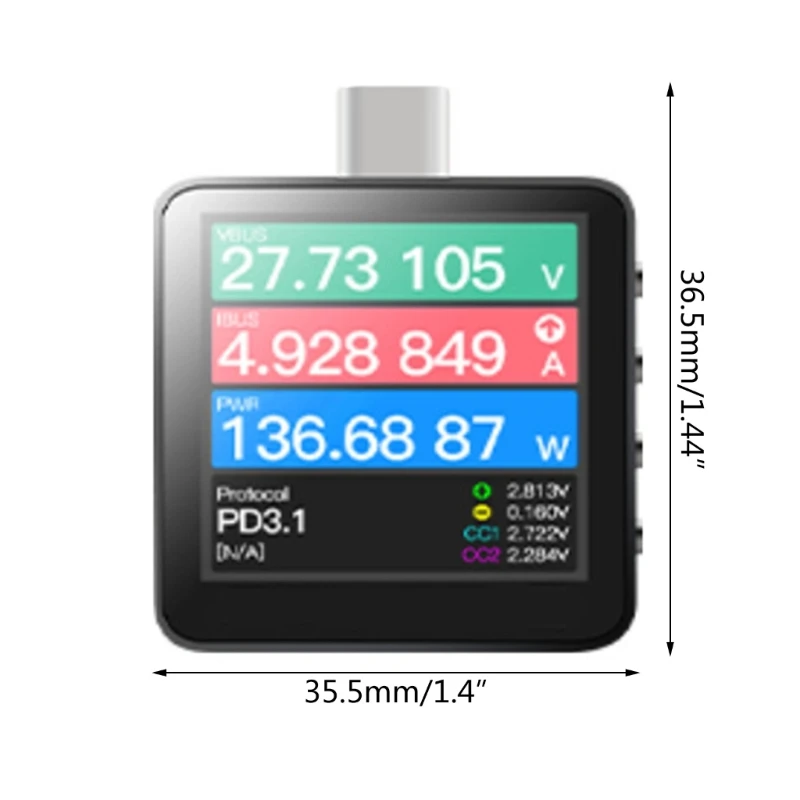 KM003C POWER Tester PD3.1 Tipo C Tester ricarica rapida Strumenti monitoraggio della banca potere