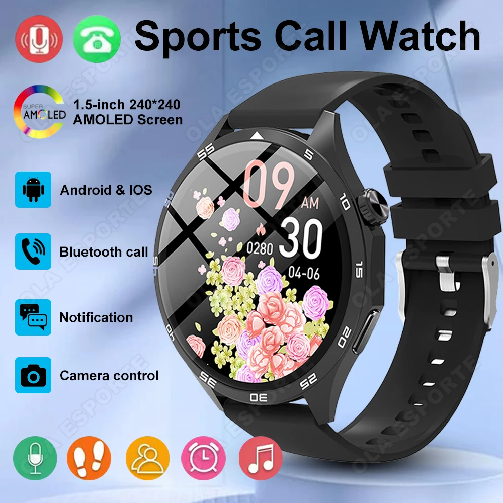 

Waterproof Sports Smart Watch 1.5" HD Screen Bluetooth Call Information Reminder Low Power Consumption Smartwatch For Men Women