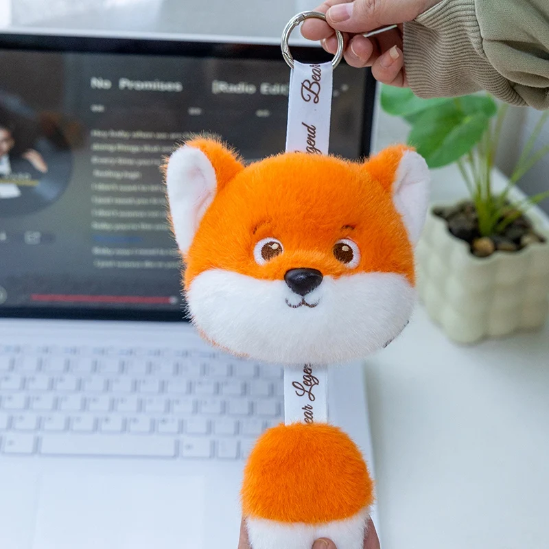 10cm Lovely Raccoon Bear Fox Penguin Dachshund Coin Purse Plush Toys Soft Stuffed Cartoon Animal Plushie Pendant Bag Decoration