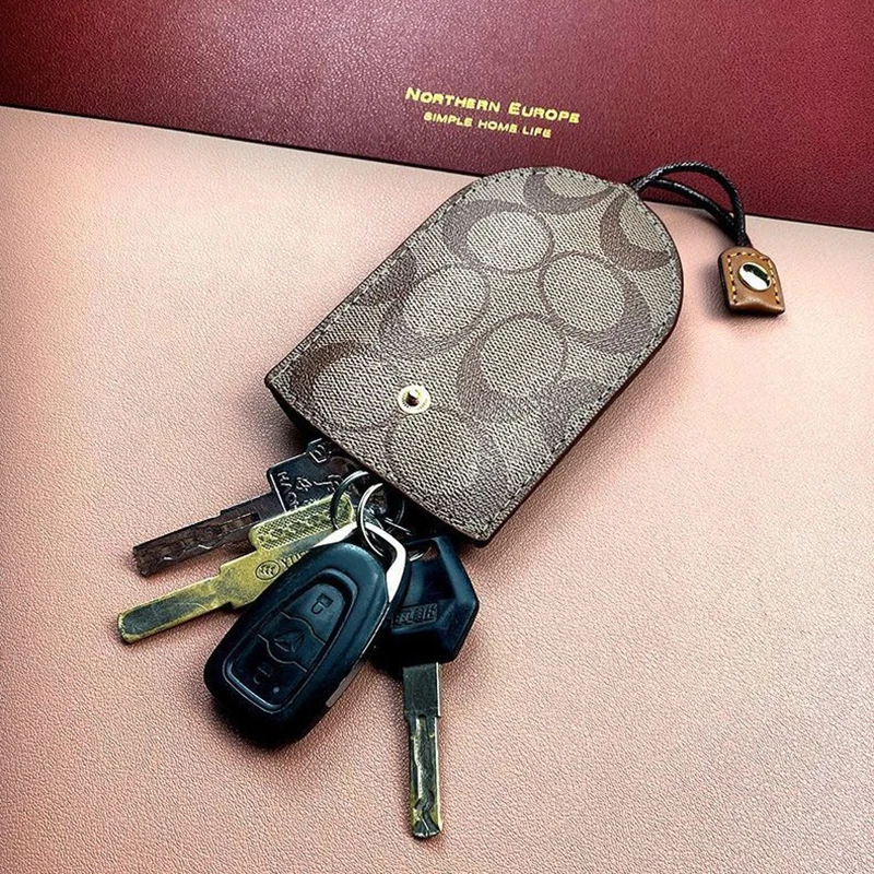 Fashion simple new men's and women's multi-function key bag Fashion retro car key bag remote control storage bag