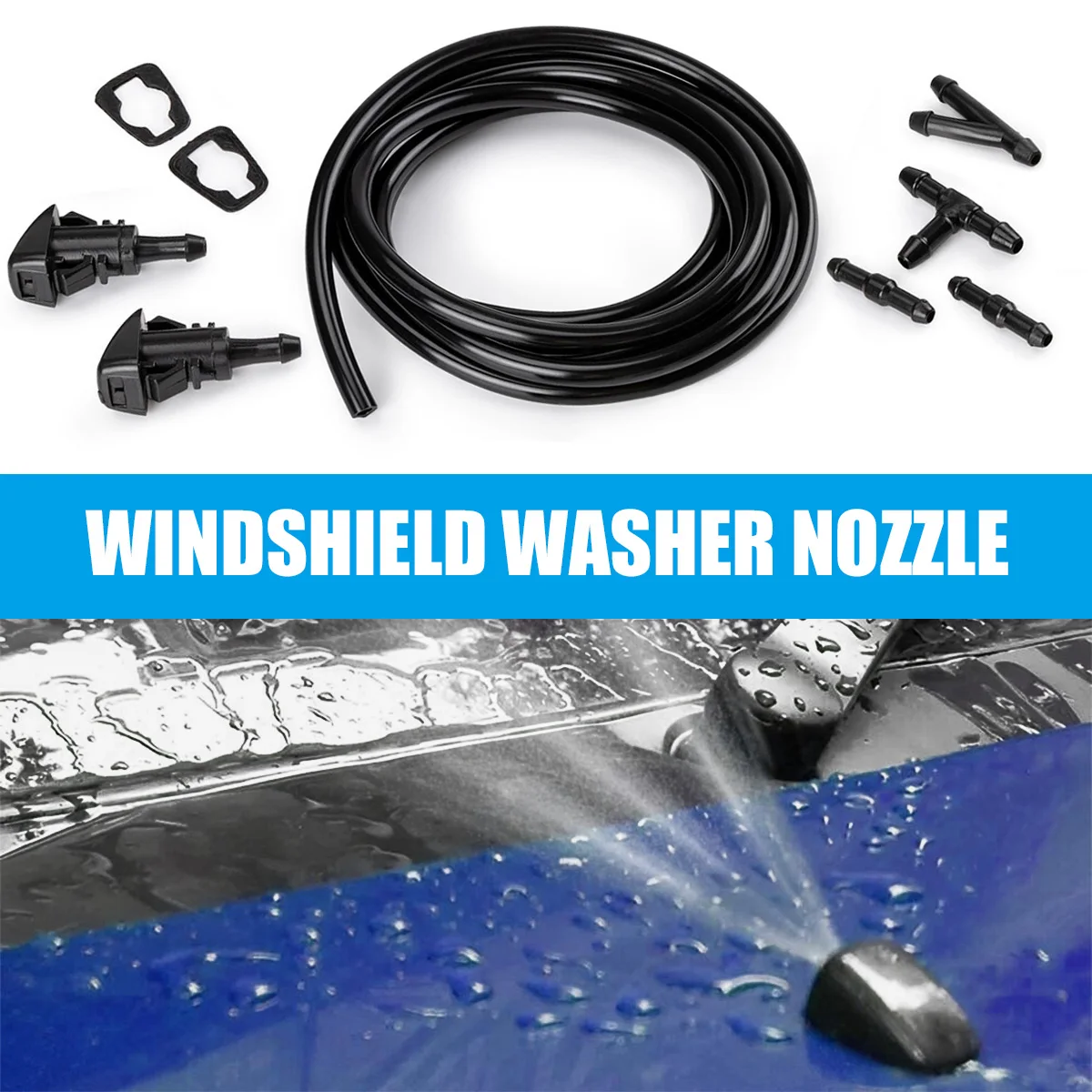 

Front Windshield Wiper Washer Spray Jet Nozzle For Jeep Grand Cherokee WK2 2011-2019 Liberty KK Commander Dodge Nitro Durango