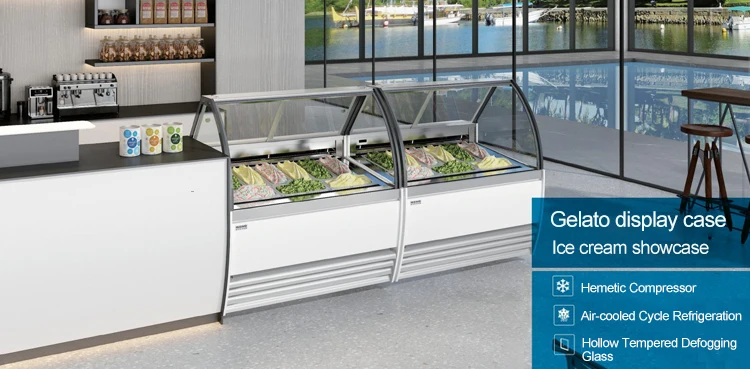 Large Bakery Counter Showcase Led Light Singletemperature Refrigerator for Cake Display Cooler