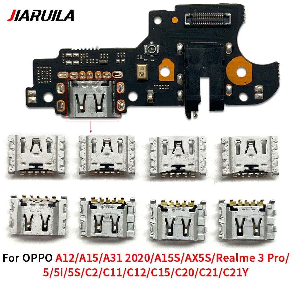 2Pcs - 1500Pcs,For OPPO A12 A15 A31 2020 A1k A15S AX5S Realme 3 3 Pro 5 5i 5s C2 C11 Micro USB Charging Dock Port Connector Plug