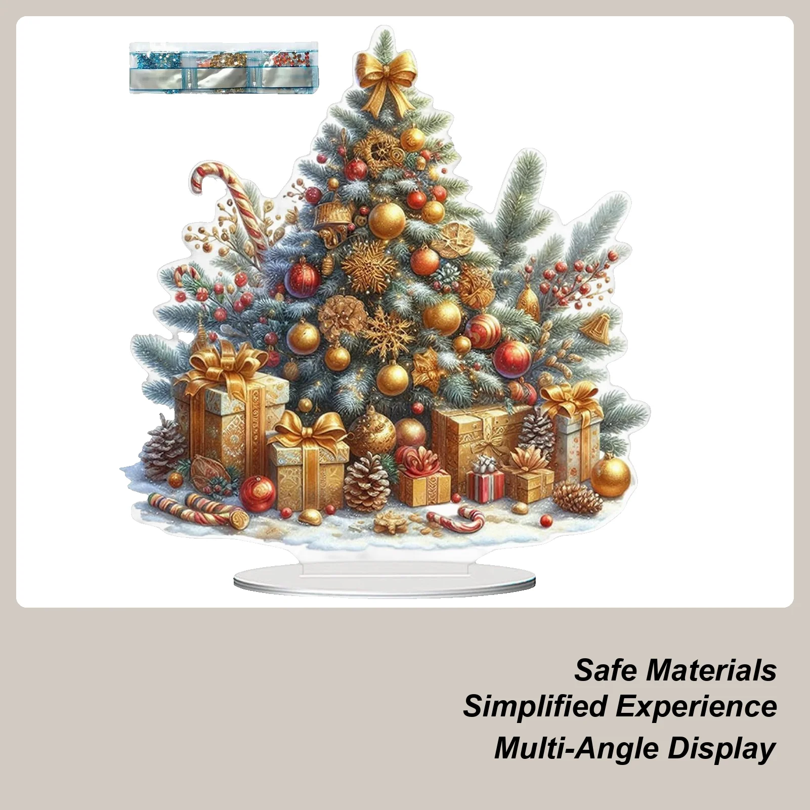 

Набор для рисования стразами 2D акриловый набор для рисования кристаллами с подставкой Рождественский настольный декор для взрослых и детей Семейный фермерский дом